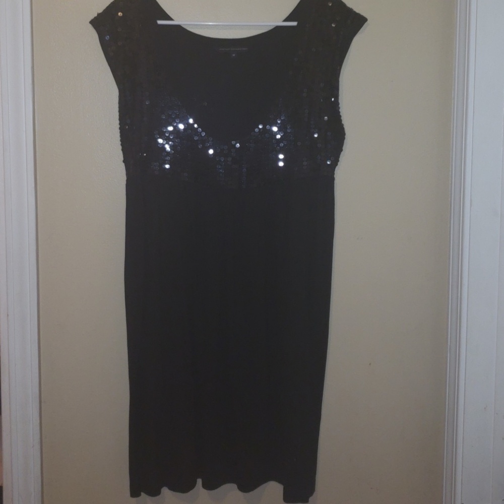 French Connection Black Sequin Dress